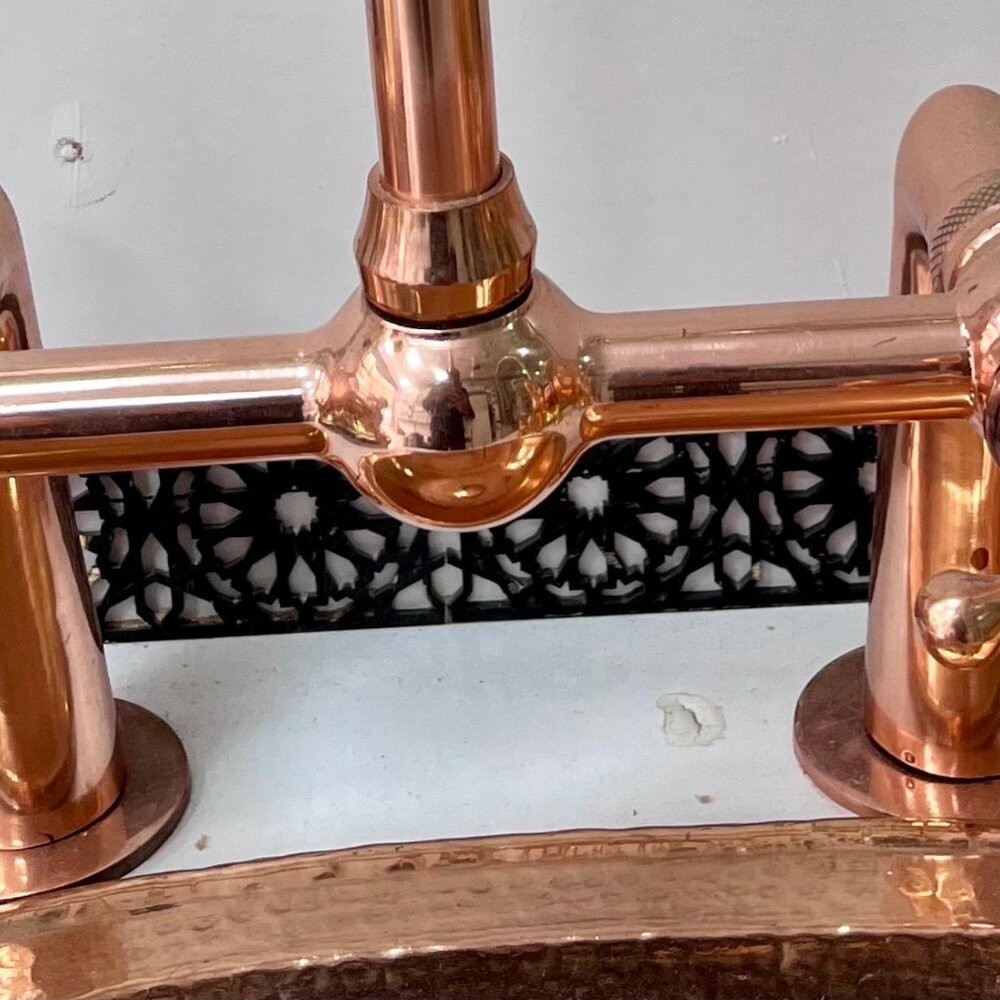 Unlacquered Brass Kitchen Faucet - Solid Brass Kitchen Sink Faucet - Kitchen Fau - Picture 3 of 4